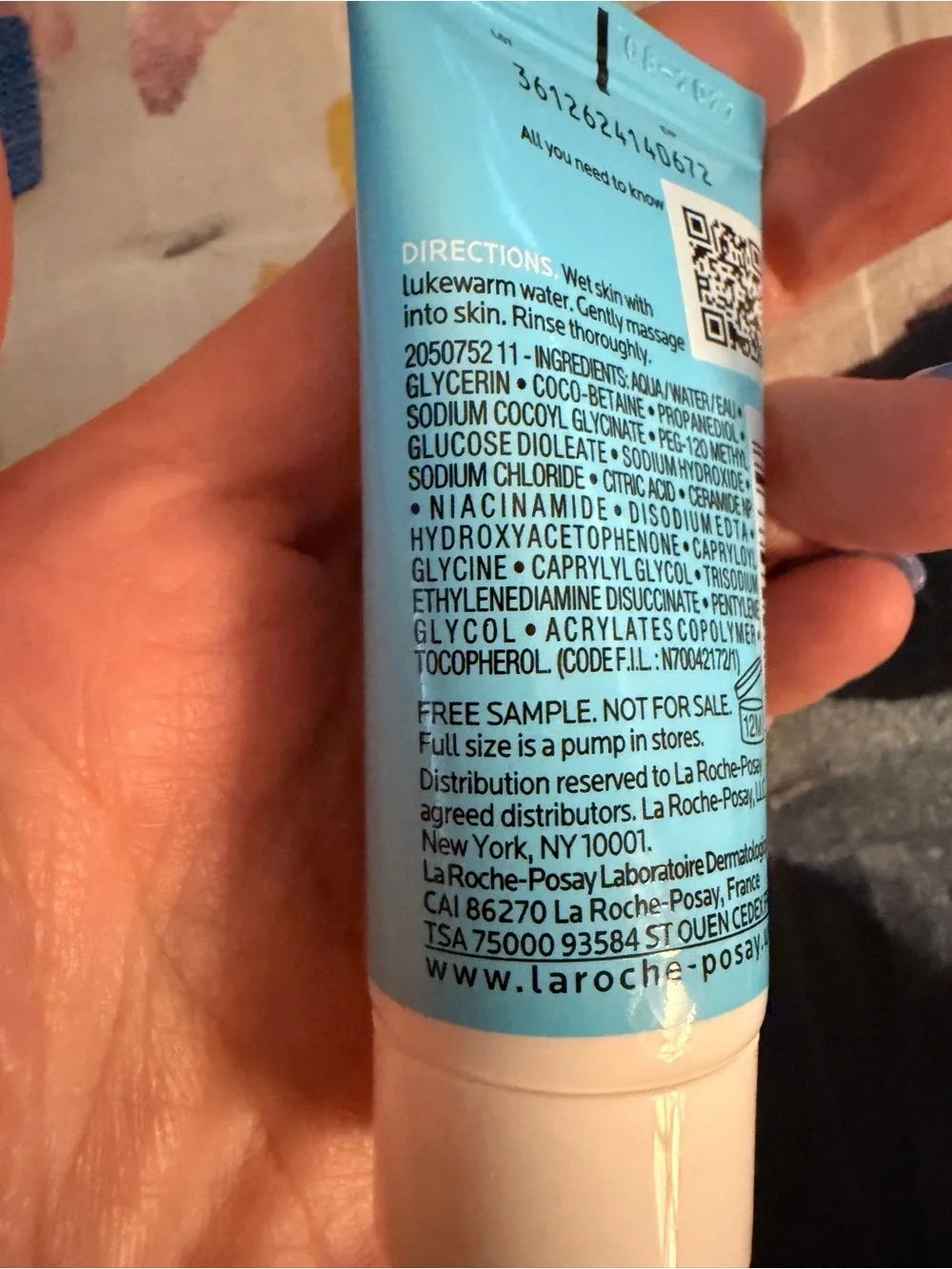 LA ROCHE POSAY Toleriane Purifying Foaming Cleanser NEW Deluxe Sample Size .5oz